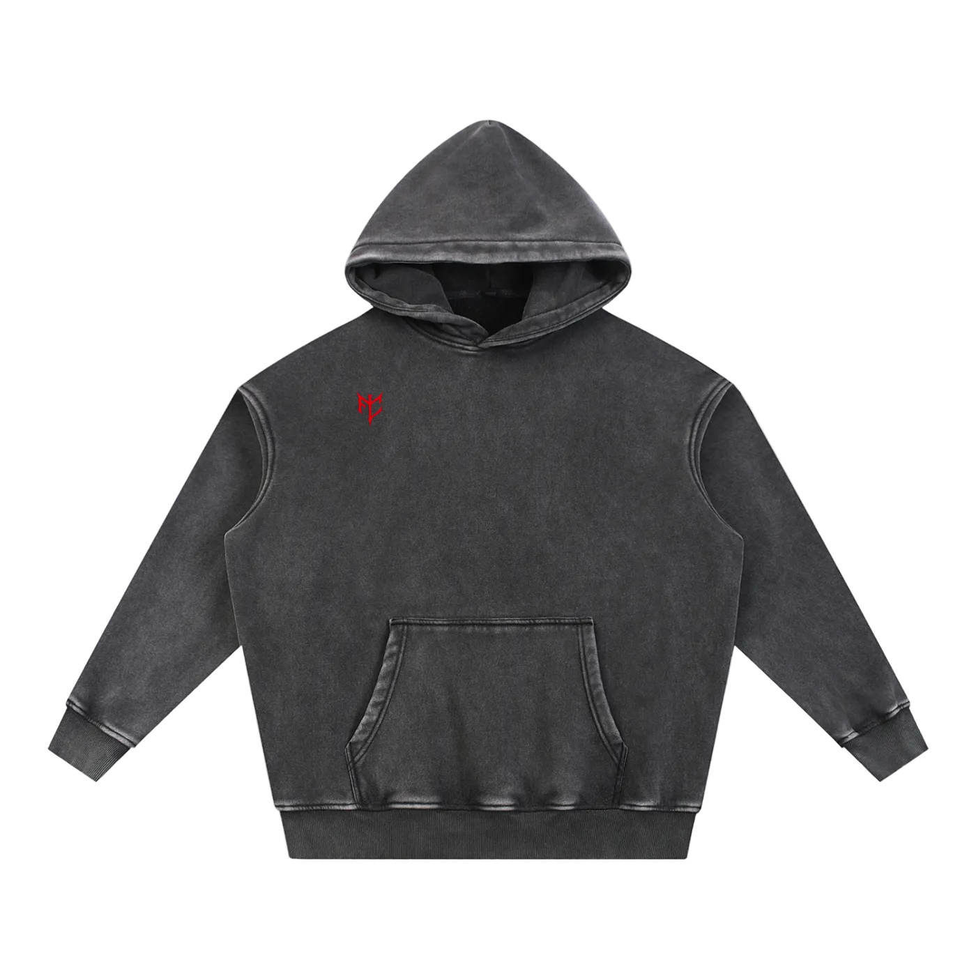 Snow Wash Fleece Oversize Hoodie