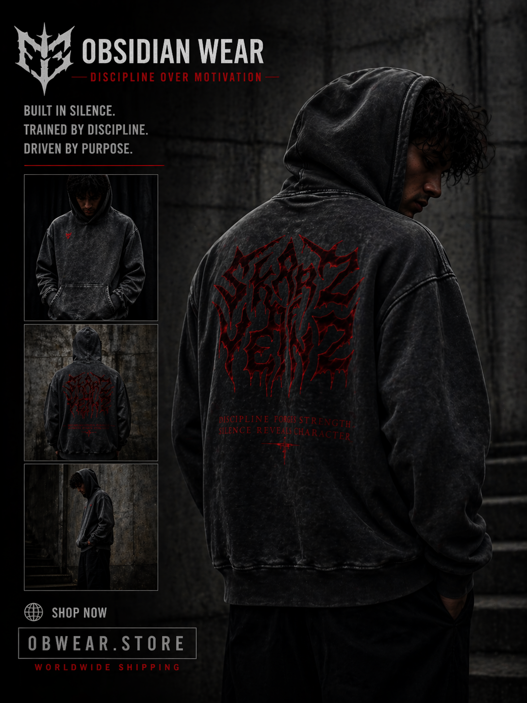 Snow Wash Fleece Oversize Hoodie